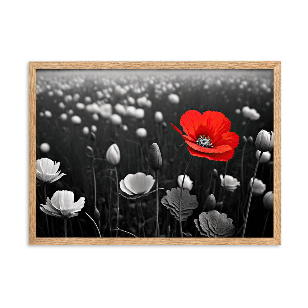 Tableau Noir Et Blanc Touche De Rouge Tableau D co