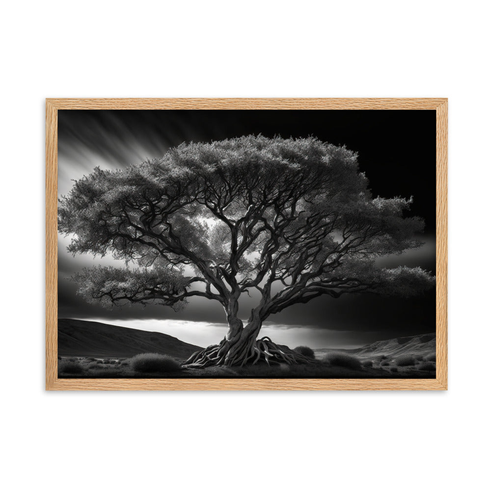 Tableau Noir Et Blanc Arbre