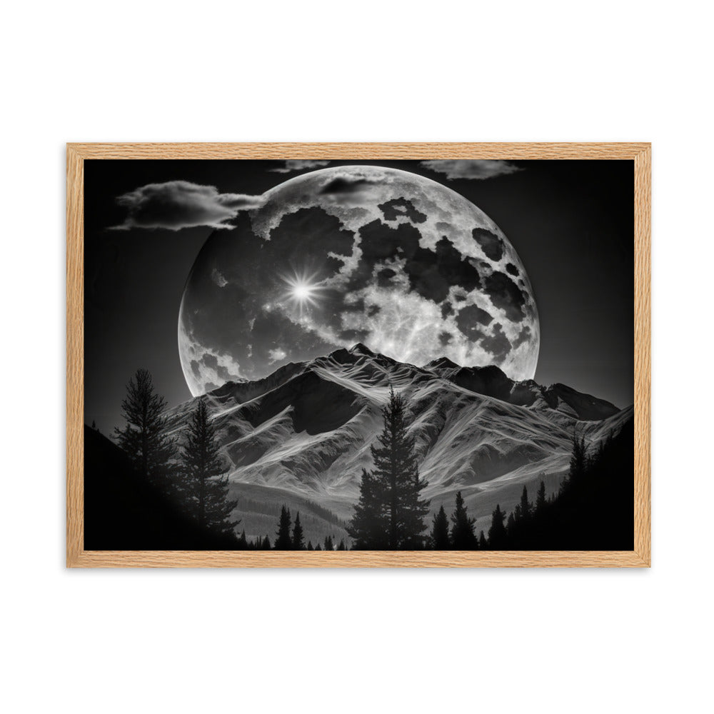 Tableau Noir Et Blanc Lune