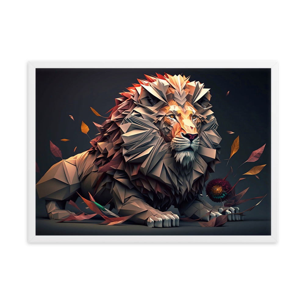 Tableau Lion Origami