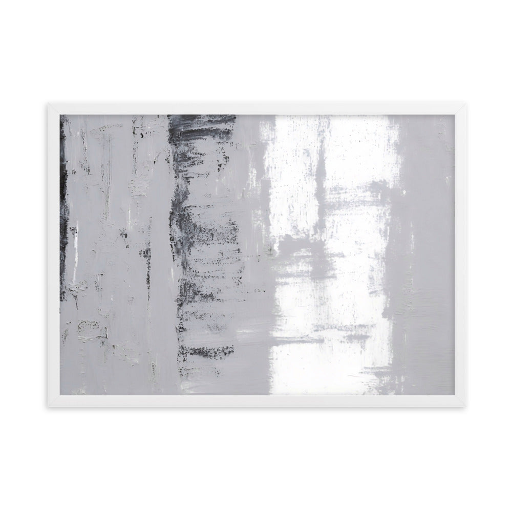 Tableau Abstrait Gris Et Blanc