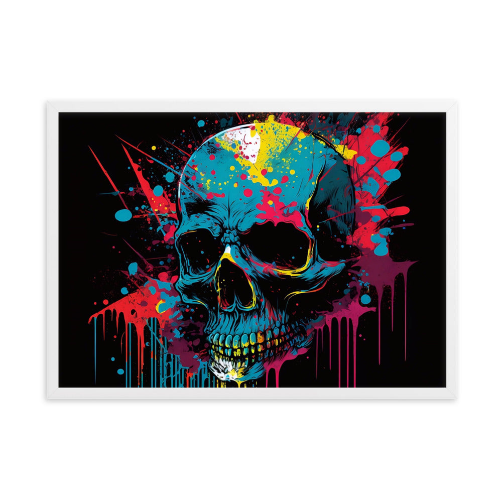 Tableau Pop Art Tête De Mort