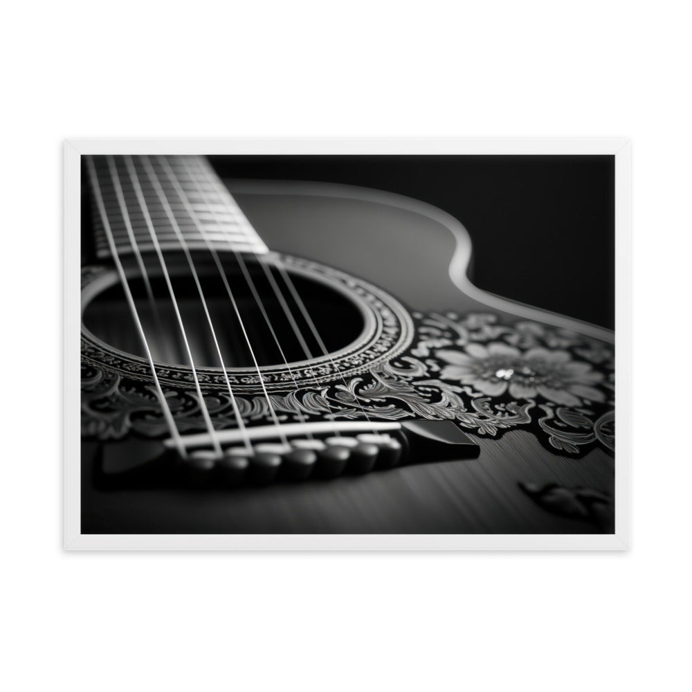 Tableau Noir Et Blanc Guitare