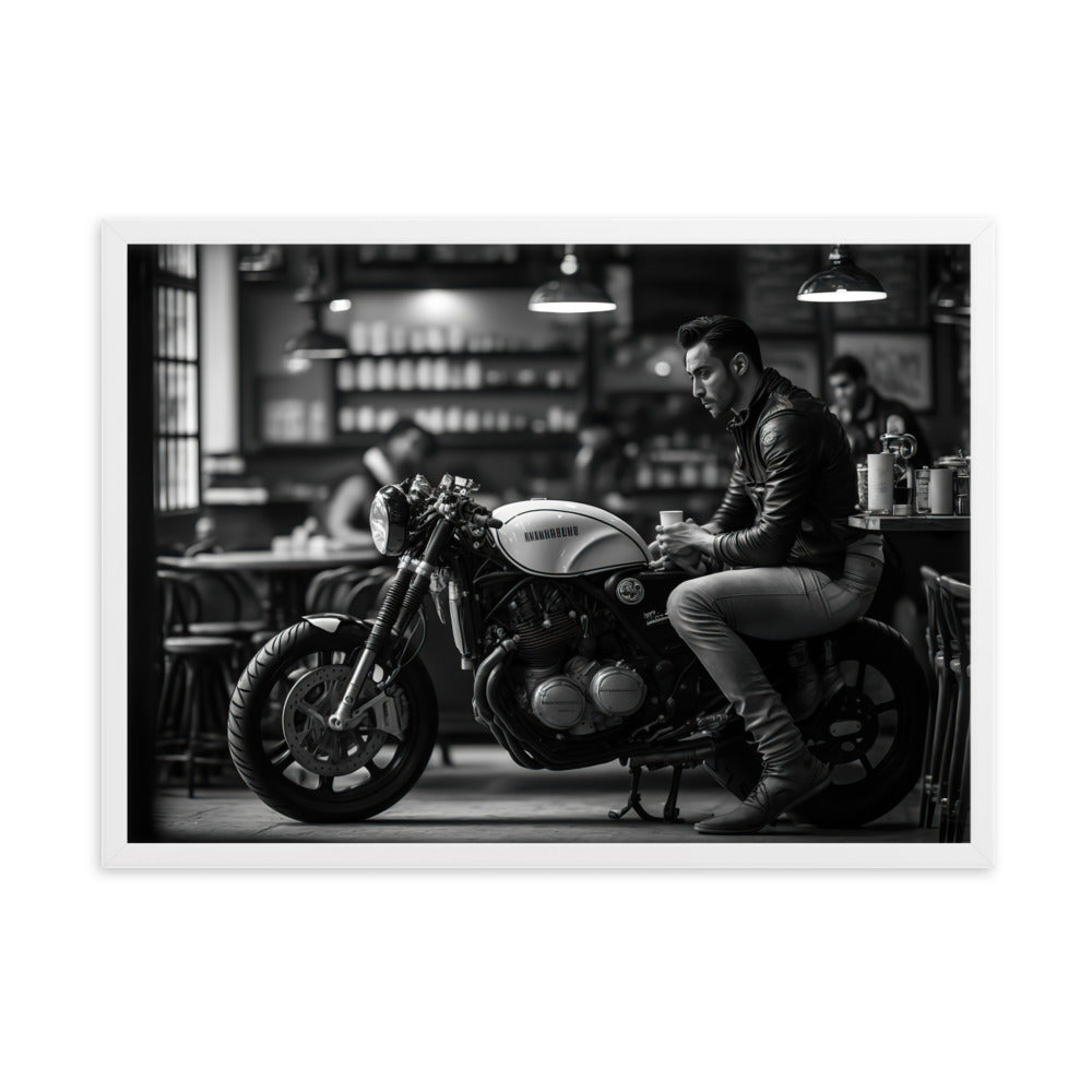 Tableau Noir Et Blanc Moto