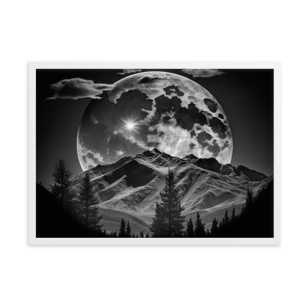 Tableau Noir Et Blanc Lune