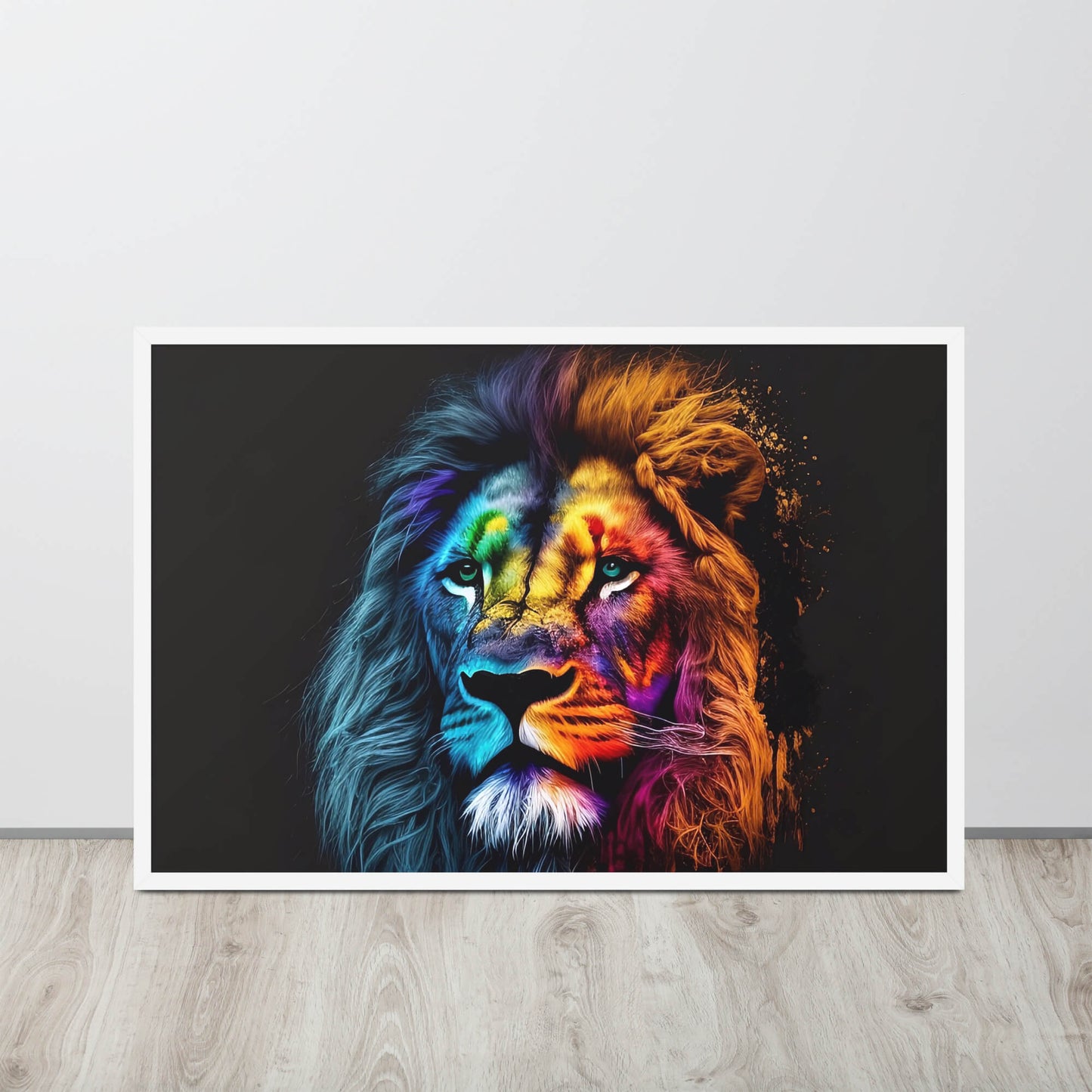 Tableau Lion Multicolore