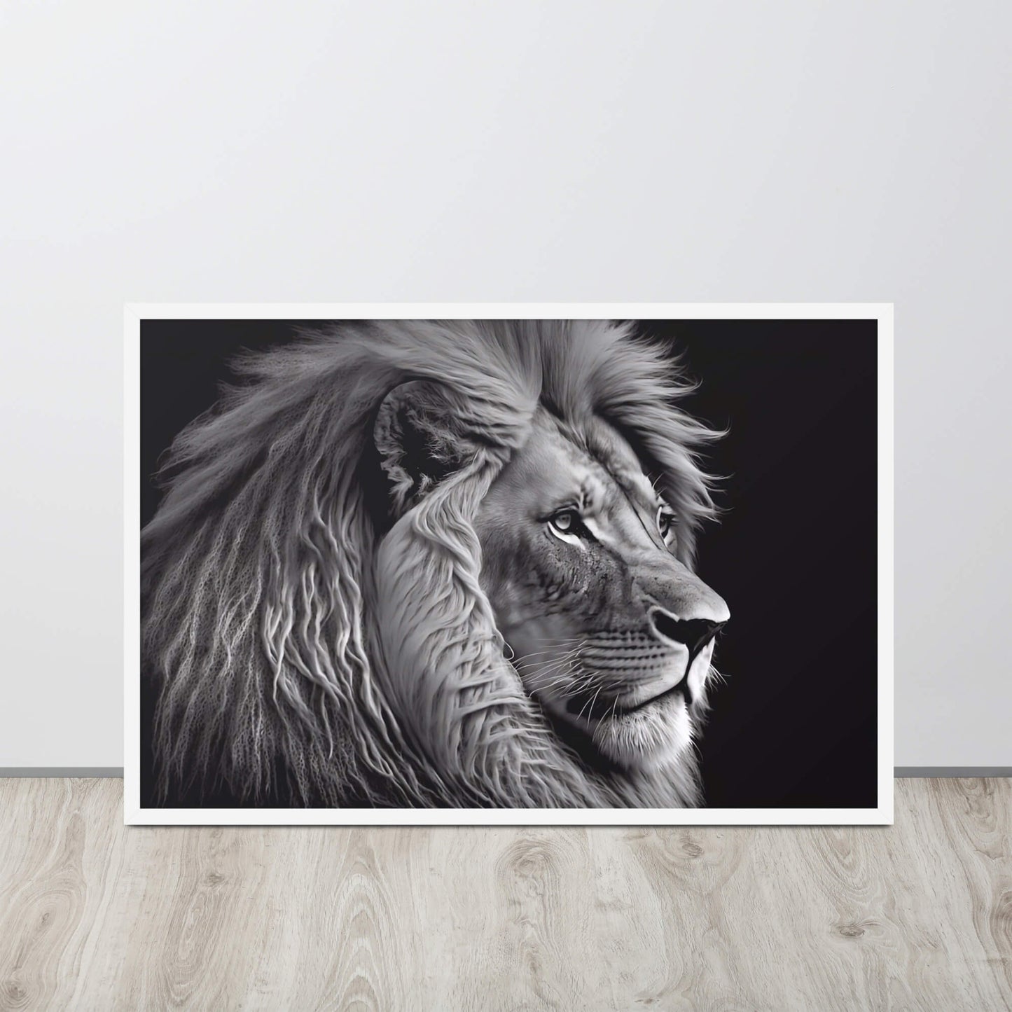 Tableau Lion Gris