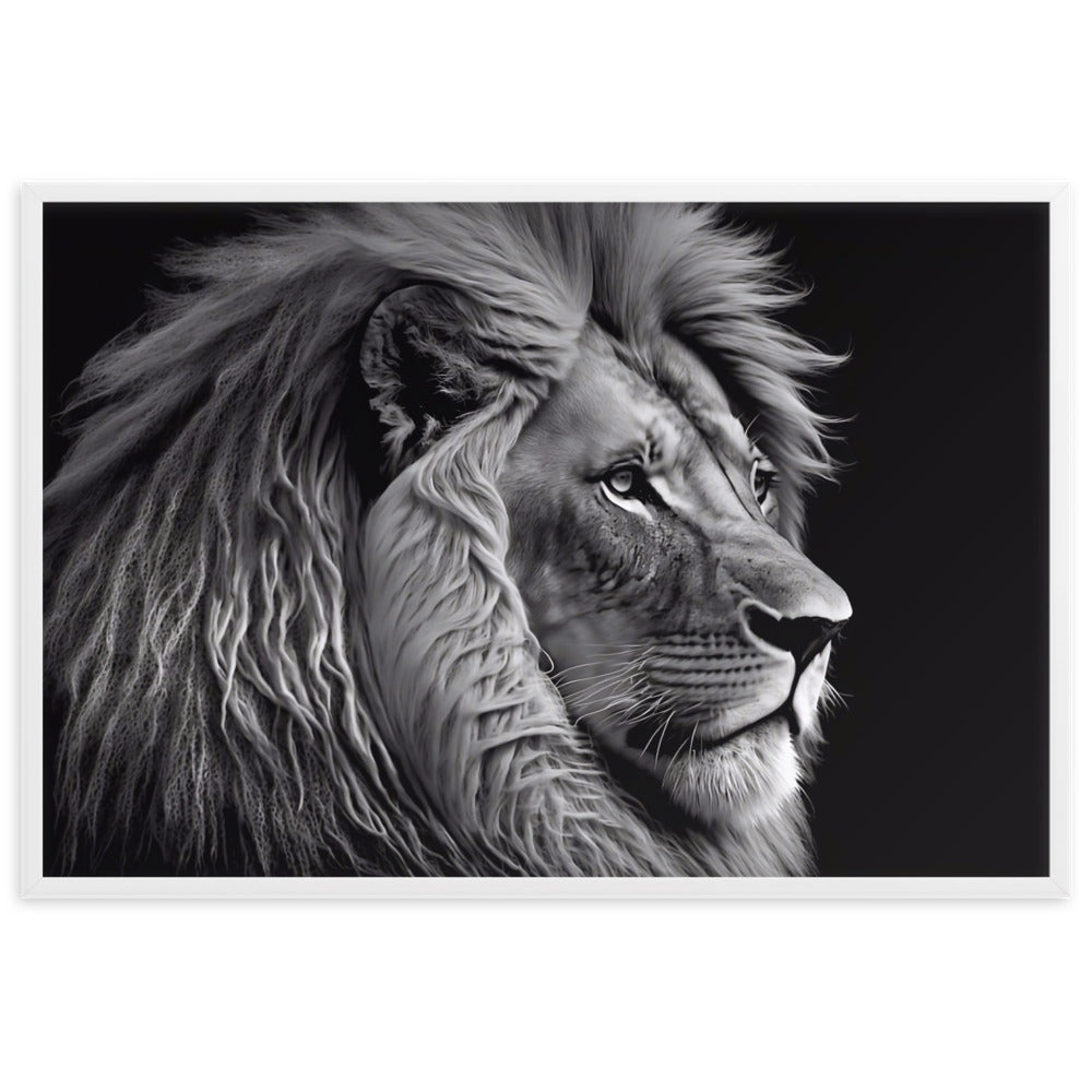 Tableau Lion Gris