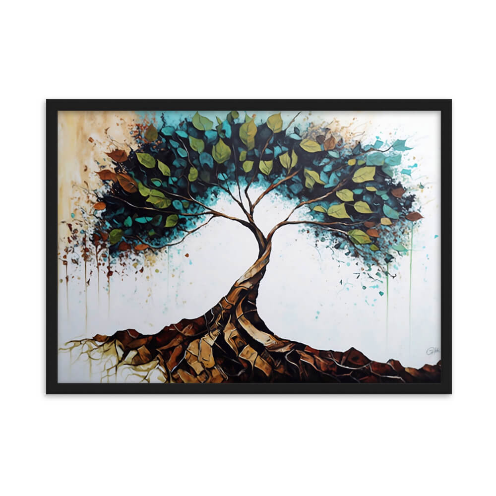 Tableau abstrait arbre de vie