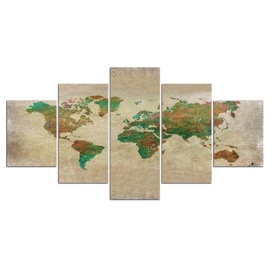 Tableau carte du monde grand format