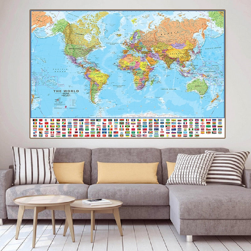 Tableau Carte Du Monde Avec Pays