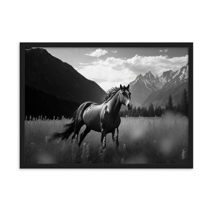 Tableau Cheval Noir Et Blanc