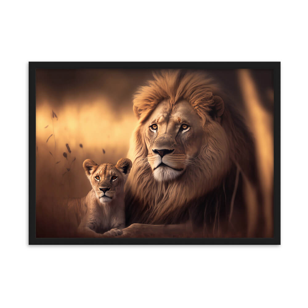 Tableau Lion Lionceau