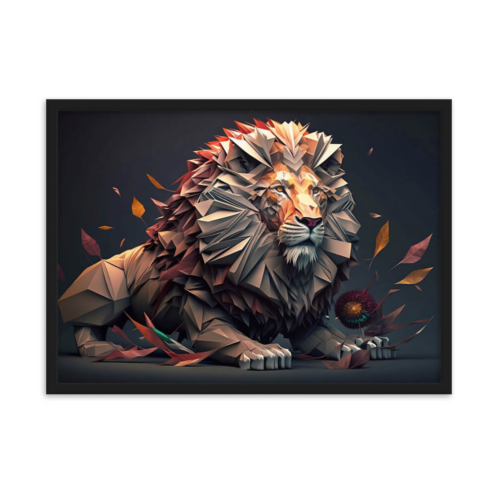 Tableau Lion Origami