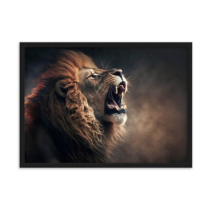 Tableau lion rugissant