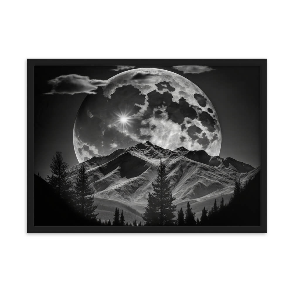 Tableau Noir Et Blanc Lune