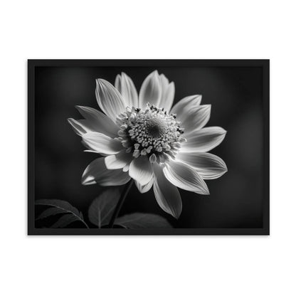 Tableau Noir Et Blanc Fleur