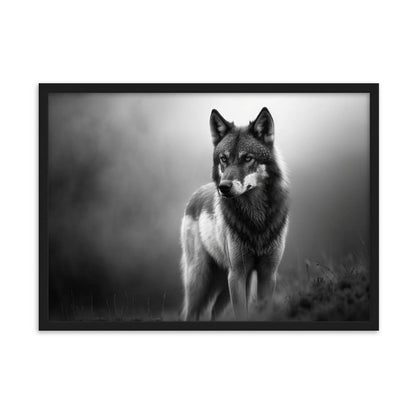 Tableau Noir Et Blanc Loup