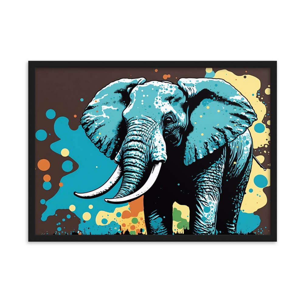 Tableau Pop Art Elephant