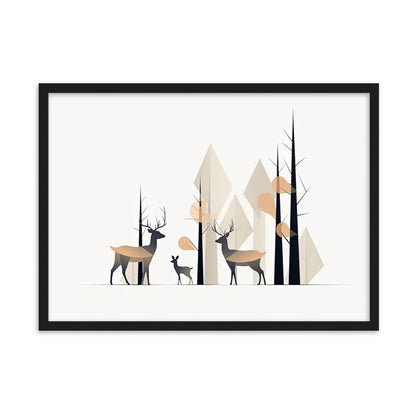 Tableau scandinace cerf